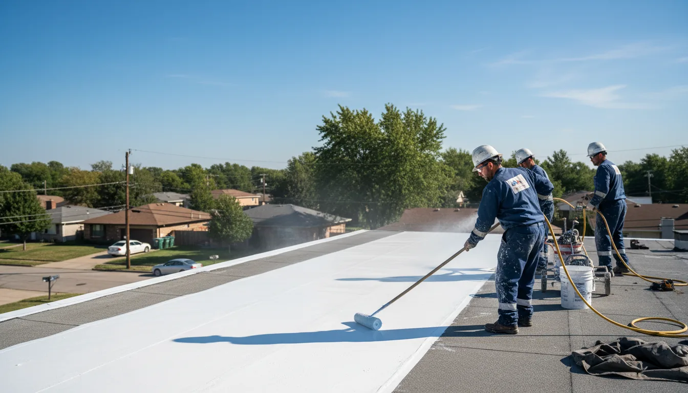 Commercial roof coating in Benton, CA near me
